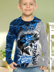 Magliette grafiche da pesca Abbigliamento per bambini Autunno Manica lunga Top - immagine 4