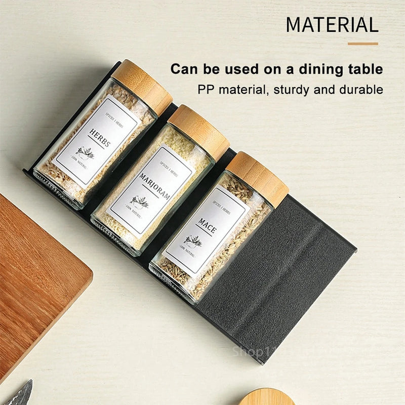 Organizzatore cassetti per spezie da cucina a 4 strati Porta spezie regolabile per barattoli di spezie Bottiglie per condimenti Armadietto dispensa Organizzatore da cucina