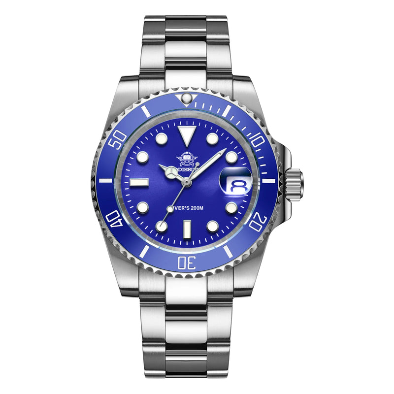 Orologio Uomo ADDIESDIVE Acciaio Inossidabile – Subacqueo 20 Bar, Quarzo Sportivo Elegante - Campeda