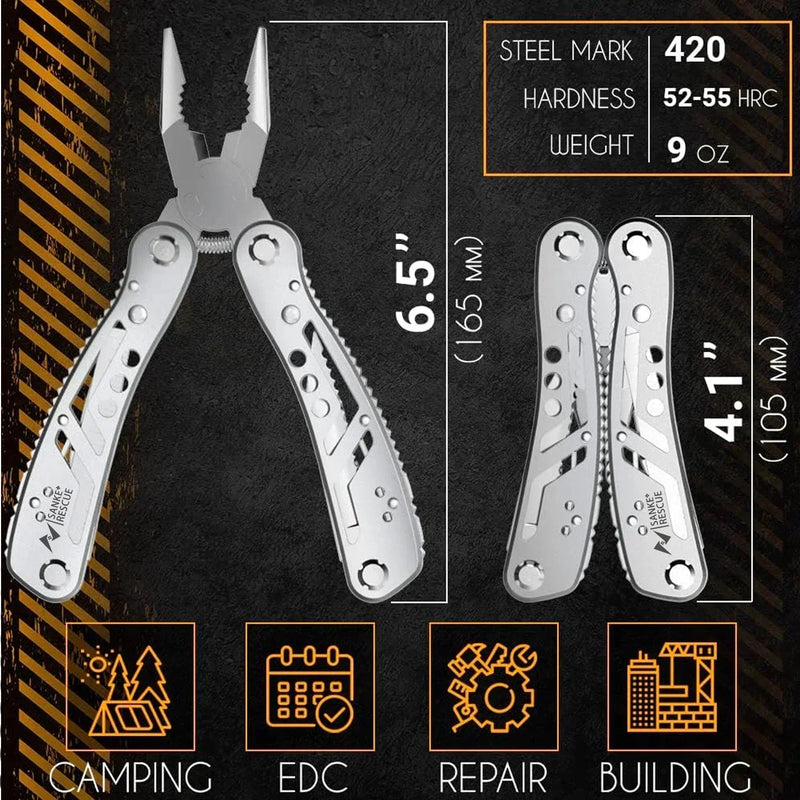 Pinza diagonale universale multifunzionale 24 in 1 Tagliafili hardware Elettricista professionale Antiscivolo Strumenti di riparazione durevoli - Campeda