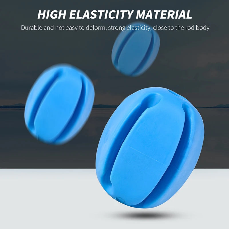 6 pezzi porta canna da pesca in silicone cinghie a sfera 5 fori - immagine 8