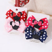 Fermagli per capelli bambina 2 pezzi con fiocco a pois, mollette cartoon adorabili, accessori capelli boutique per bambini - Campeda