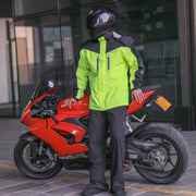 WOSAWE Tuta da pioggia Giacca impermeabile divisa moto Pantaloni antipioggia - immagine 2