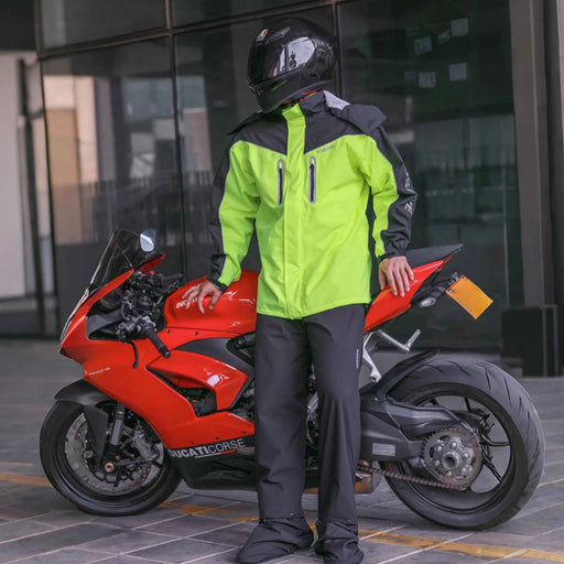 WOSAWE Tuta da pioggia Giacca impermeabile divisa moto Pantaloni antipioggia