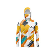 MALFC Camicia da pesca con cappuccio uomo maglietta a maniche lunghe protezione UV - immagine 3