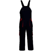 Salopette con bretelle Uomo Donna Abbigliamento da lavoro Taglie forti Tute - Black S