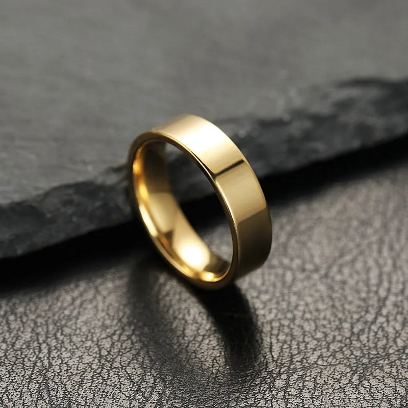 Anello alla moda per uomo Donna Anelli neri in acciaio inossidabile Fidanzamento per matrimonio Accessorio maschile opaco di alta qualità