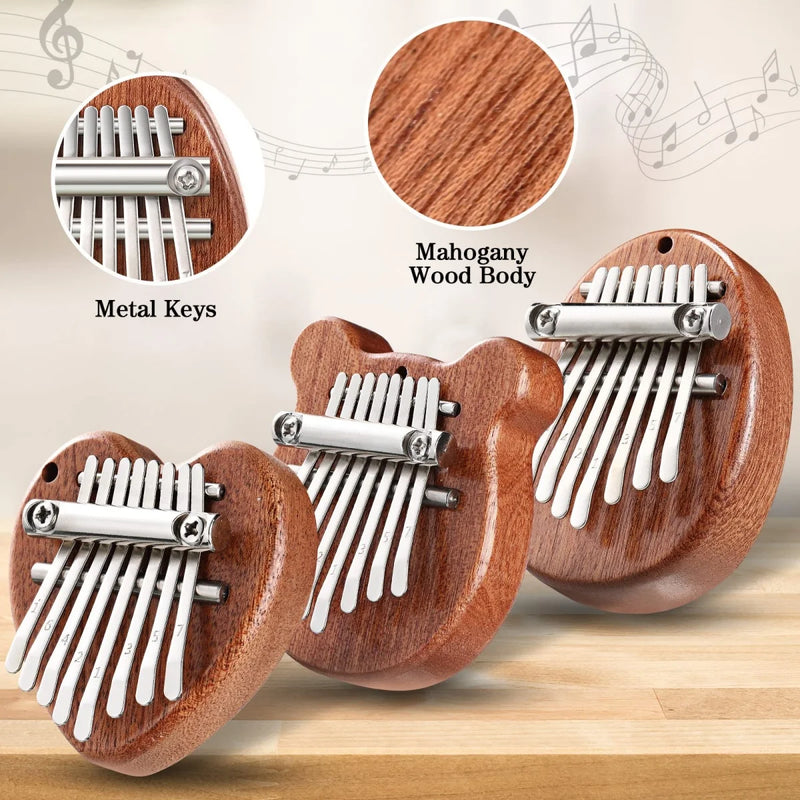 Mini Kalimba Miwayer – 8 Tasti in Legno Massello Il pianoforte da pollice compatto, perfetto per iniziare a suonare ovunque