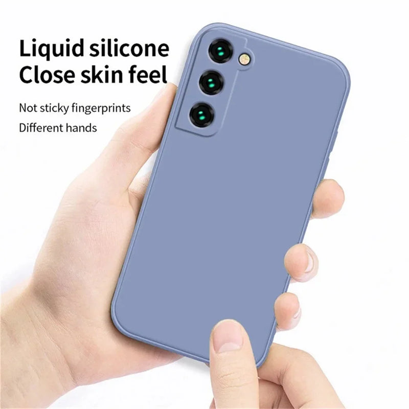 Custodia in silicone liquido di lusso per Samsung S25 S24 Galaxy S20 S21 S22 S23 FE Plus Note10 20 A52 A31 A41 A71 A51 A72 A70 A50 Coque