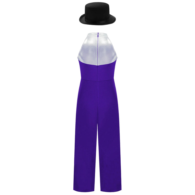 Costume da ballo jazz per bambina senza maniche con nappe e paillettes - immagine 5