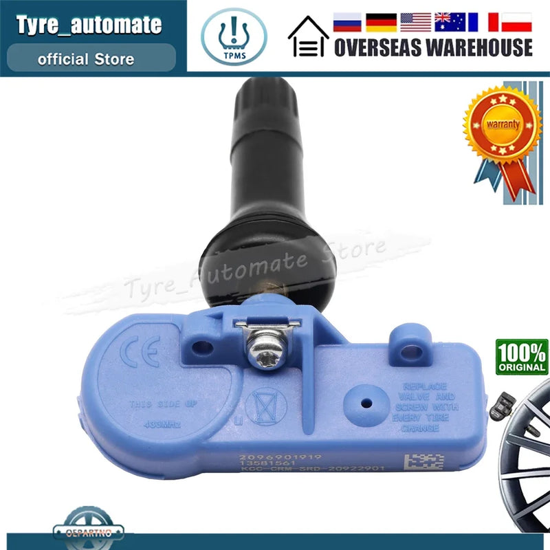 Sistema di monitoraggio della pressione dei pneumatici TPMS PER 2014-2019 Opel Corsa E Adam Vauxhall Chevrolet 433 MHz SENSORE DI pneumatici 13581561