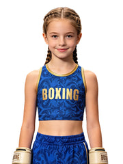 Top corto da boxe per bambine senza maniche girocollo - immagine 3