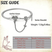 Bracciali in Argento Sterling 925 con Chiusura a Cuore e Catena Serpente - immagine 2