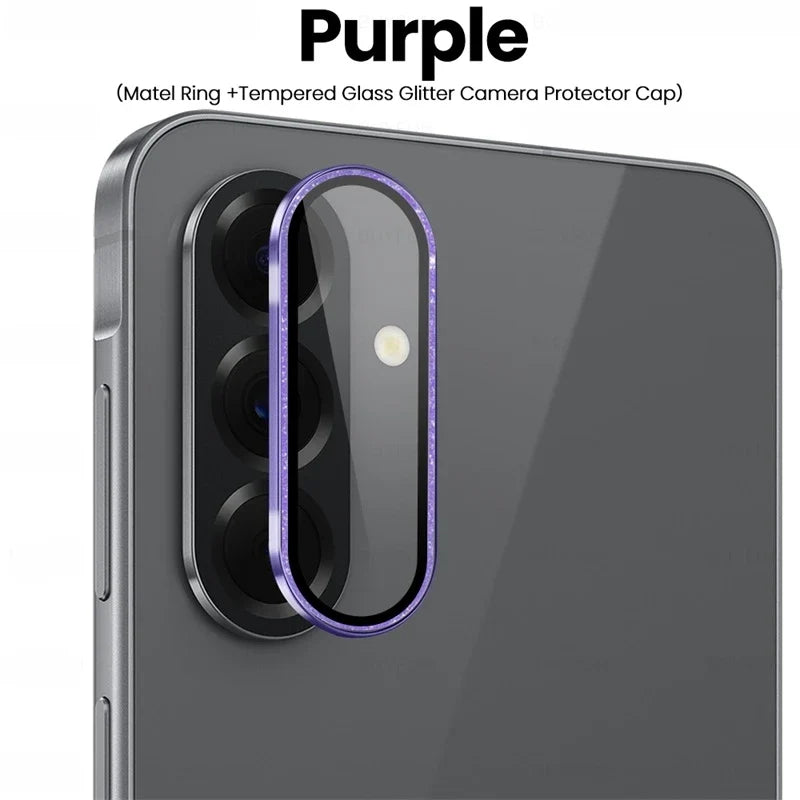 Glitter Diamond Matel Anello di protezione della fotocamera Custodia per Samsung Galaxy A56 A36 A26 5G A 56 36 Accessori per lenti in vetro temperato posteriore