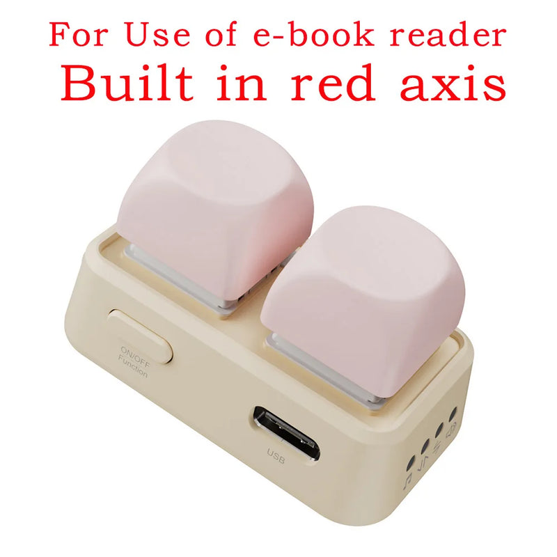 2025 Tastiera Doppio Pulsante E-book Page Turner Per Tablet Telefono Mobile Blue Tooth Telecomando Scorri Visi brevi per Android/IOS