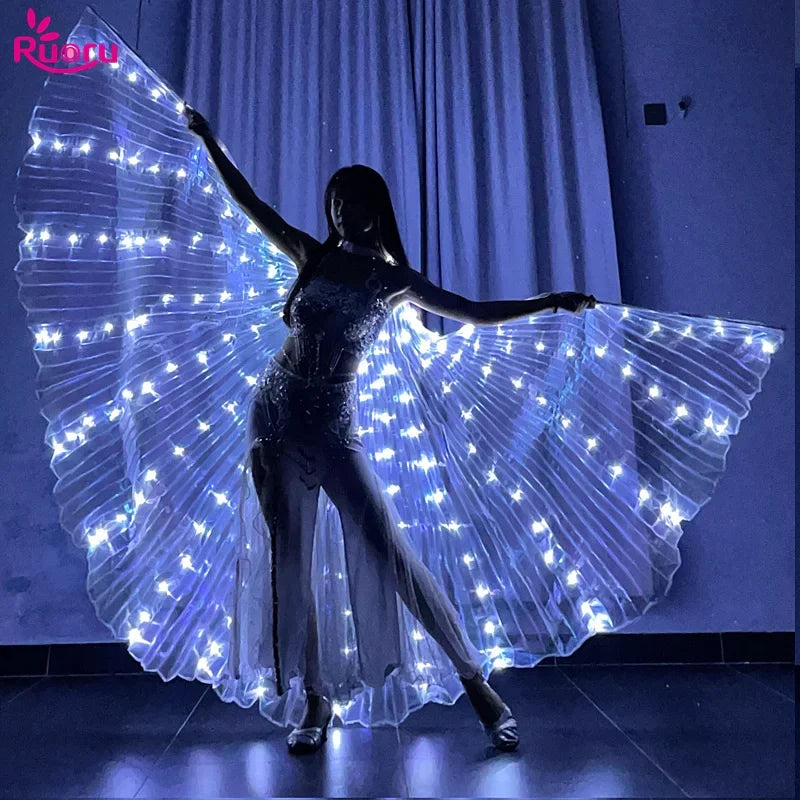 Ali a LED di danza del ventre Isis Ala Halloween Prop Lampada brillante