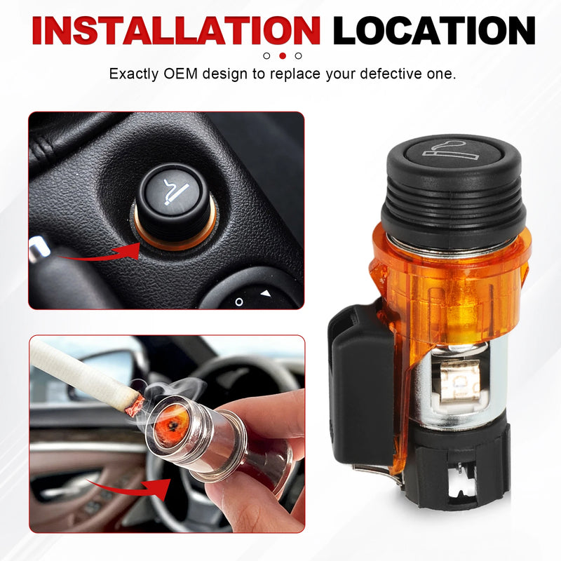 Kit accendisigari 12V 8227.C8 759155 per Fiat 500 Palio 1998-2012 Doblo Linea Punto