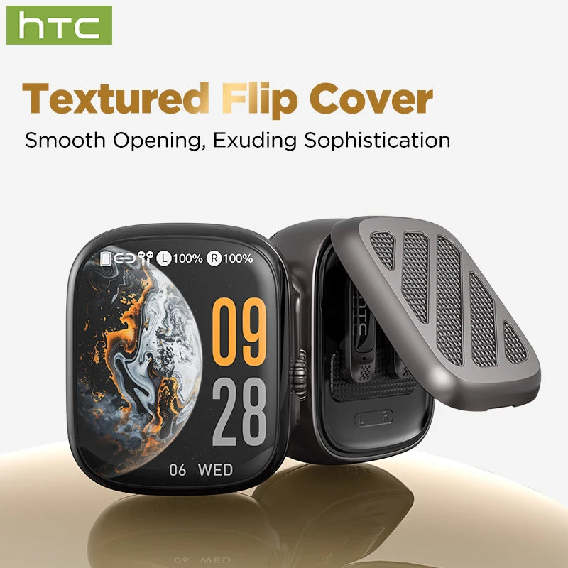 Auricolari Traduttori AI HTC NE72 TWS Open-Ear Cuffie Wireless Bluetooth 6.0 - immagine 3