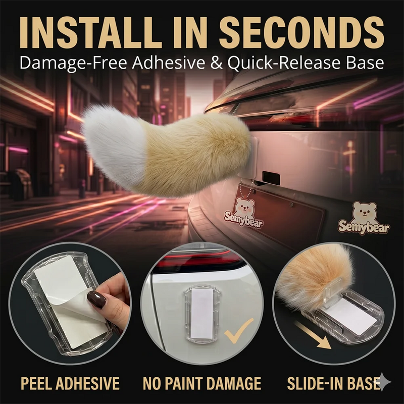 Coda Elettrica Oscillante per Auto, Simpatico Ornamento Peluche in Movimento per Interni ed Esterni Auto, Decorazione Scooter con Telecomando