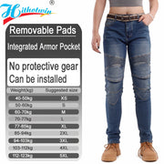 Jeans Moto Donna Protettivi – Pantaloni Motocross con Protezioni Ginocchia, Fianchi e Coccige, Stile Casual Sicurezza Riding - Campeda
