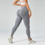 Leggings sportivi da donna Pantaloni yoga senza cuciture con controllo della pancia - immagine 11