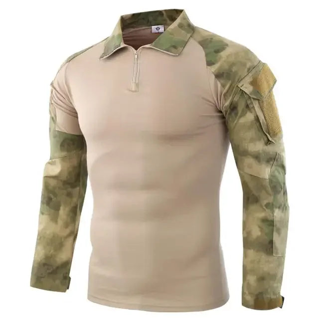 T-shirt da trekking tattiche all'aperto uomo combattimento esercito militare CP - FG green S - immagine 29