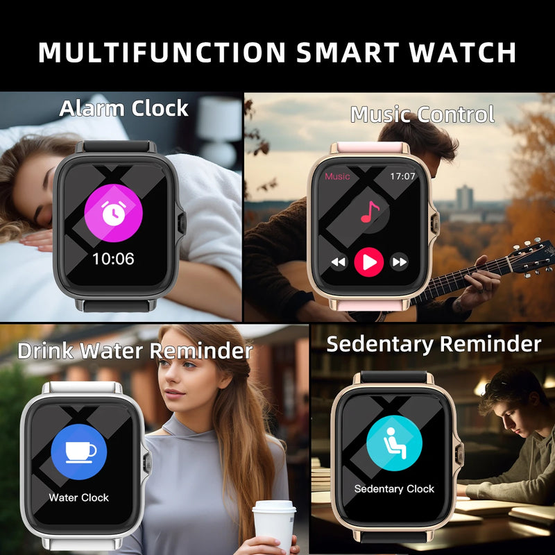 Smartwatch 1.83” Bluetooth Uomo/Donna – Risposta Chiamate, Contapassi, Monitor Sonno per iPhone e Android - Campeda