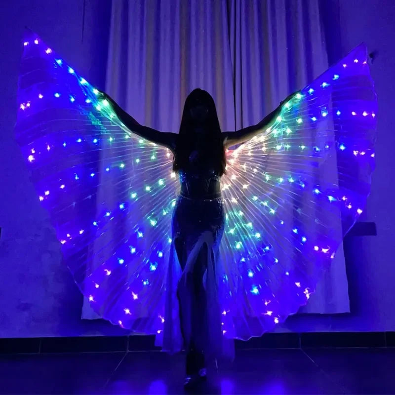 Ali a LED di danza del ventre Isis Ala Halloween Prop Lampada brillante - immagine 2