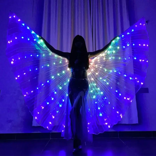 Ali a LED di danza del ventre Isis Ala Halloween Prop Lampada brillante - immagine 2