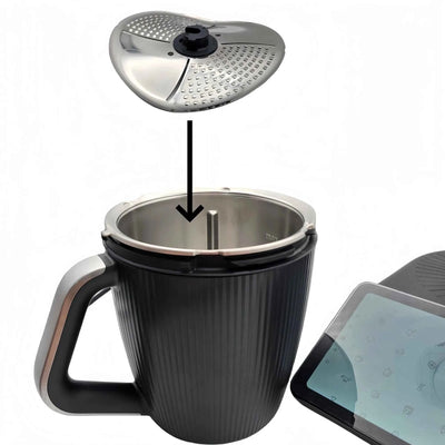 TM7 Taglierina per pelapatate con coperchio protettivo, attacco per coperchio lama per Bimby TM6 TM5 TM7 Verdure in acciaio inossidabile, accessori da cucina
