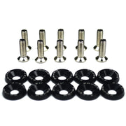 Kit Bulloni JDM M6x20 in Alluminio (10 Pezzi) – Rondelle Anodizzate Parafango, Viti Universali Auto per Cofano, Paraurti e Targa - Campeda