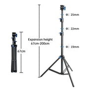 Treppiedi per selfie da 200/170/150/55 cm in alluminio - immagine 13