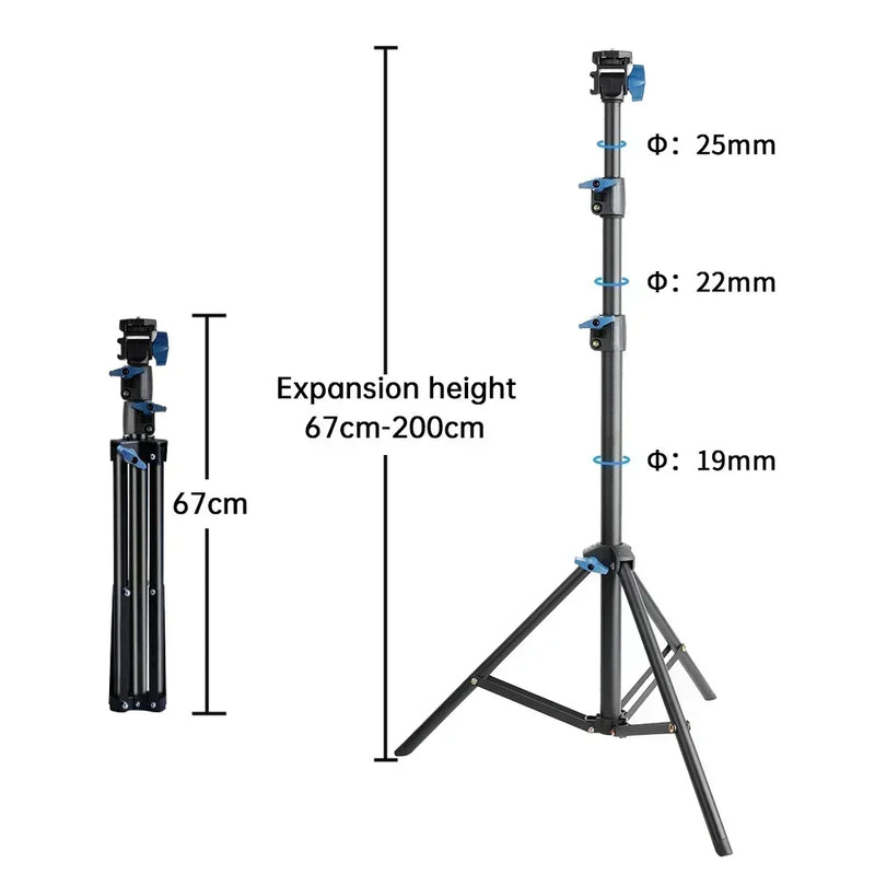 Treppiedi per selfie da 200/170/150/55 cm in alluminio - immagine 13