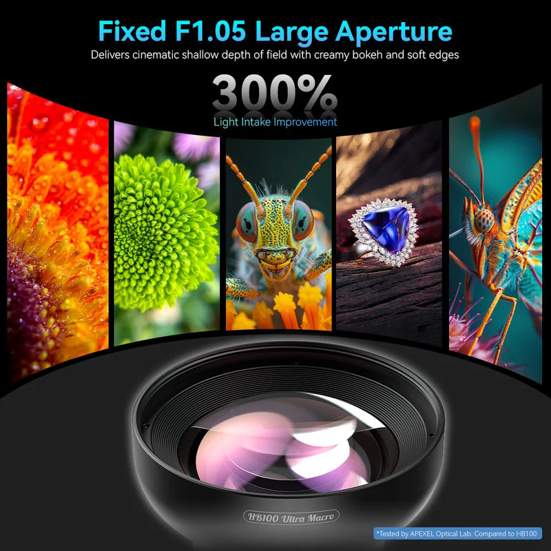 Obiettivo Macro Ultra HD APEXEL 100mm per Fotocamera Smartphone - immagine 2