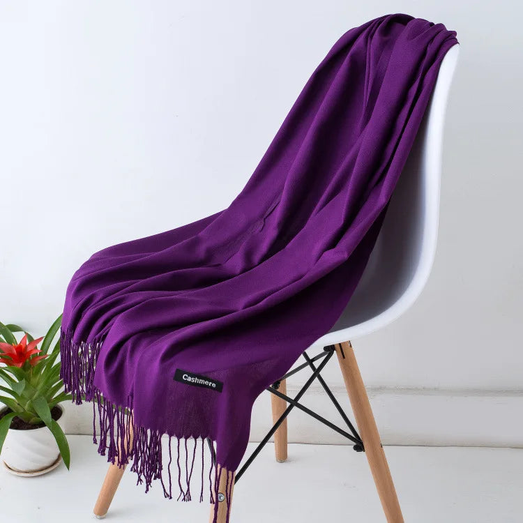Sciarpa di Pashmina da donna Scialli Morbida sensazione cashmere Foulard viaggio - immagine 19