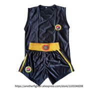Gilet e pantaloncini da boxe Muay Thai Uomo Donna Bambino Sanda Wushu Arti - immagine 15