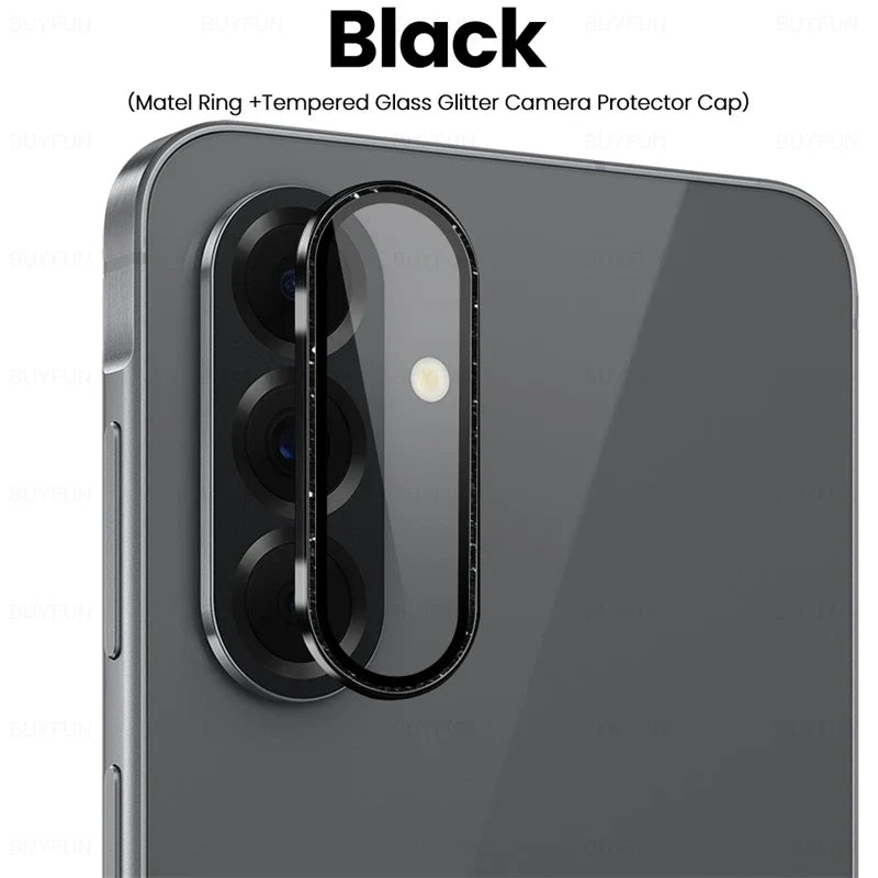 Glitter Diamond Matel Anello di protezione della fotocamera Custodia per Samsung Galaxy A56 A36 A26 5G A 56 36 Accessori per lenti in vetro temperato posteriore