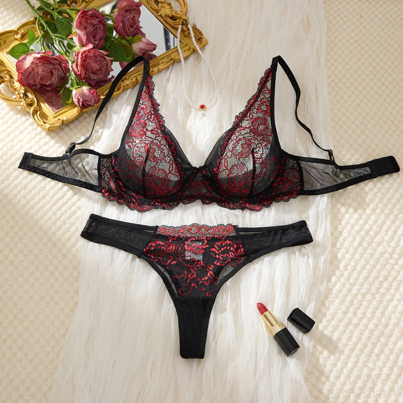 Reggiseno sexy completi da donna trasparente - immagine 2