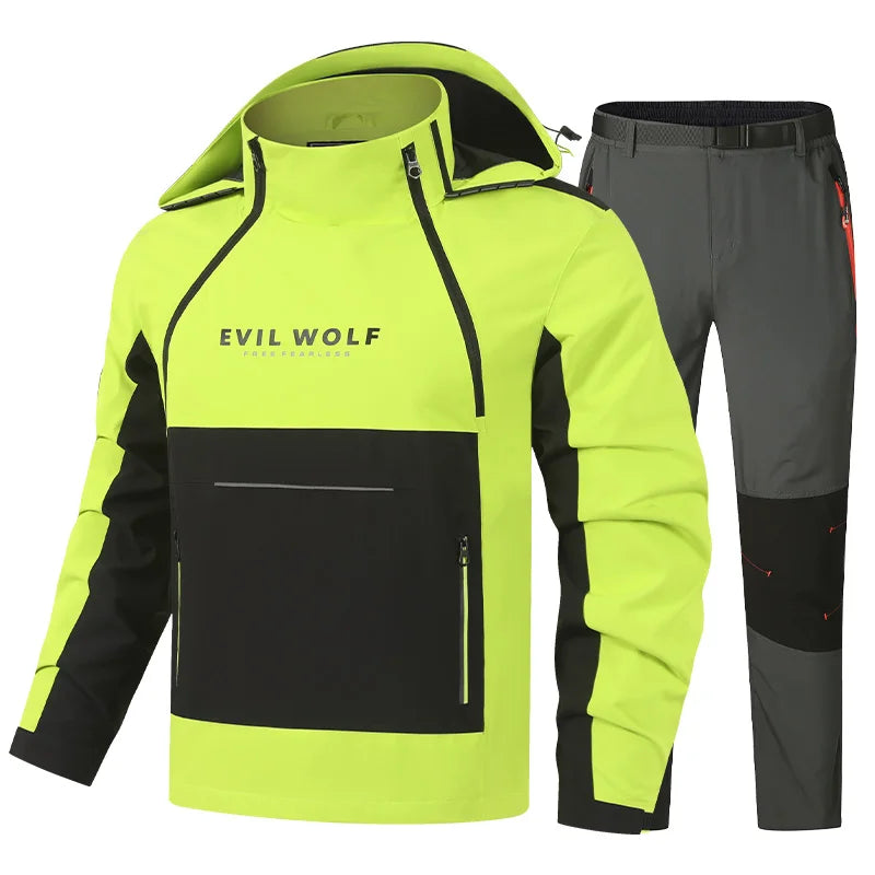 Completo Impermeabile per Moto Giacca e Pantaloni Antipioggia - immagine 9