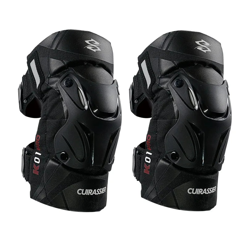 Ginocchiere per Moto Equipaggiamento Protettivo Protezioni Ginocchia da Motocross - black - immagine 2