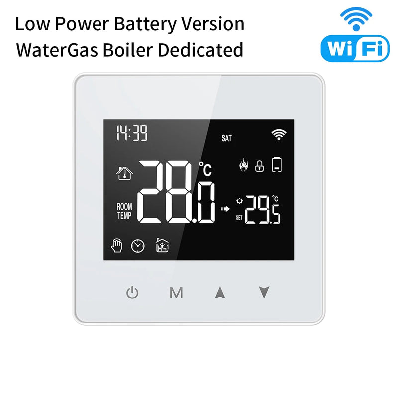 AVATTO Tuya WiFi/ZigBee Termostato Intelligente, Regolatore di Temperatura della Caldaia A Gas Acqua a Batteria a Bassa Potenza per Alexa Google Casa Alice