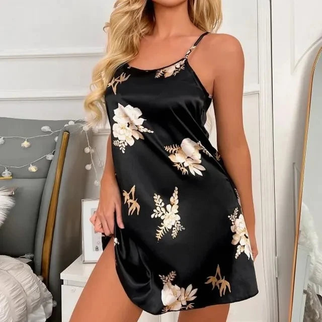Indumenti da notte donna vestiti per la casa Sexy camicia con stampa floreale - immagine 7