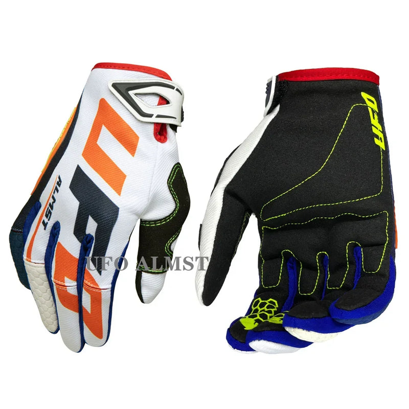 Guanti Moto Enduro Motocross UFO Almst – Antiscivolo, Traspiranti e Antiurto con Touch Screen, Guanti MX ATV Estivi