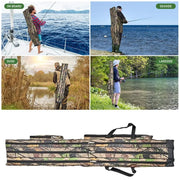 Borsa da pesca portatile mimetica per canne e mulinelli - immagine 4