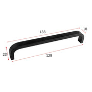 Set di 12 Maniglie Moderne per Armadio 64mm/96mm/128mm/160mm/192mm in Alluminio Solido - black 128mm(12pcs) - immagine 4