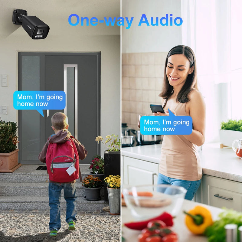 ASECAM 4K 8MP Telecamera IP Audio CCTV Registrazione Esterna POE H.265 Onvif Metallo