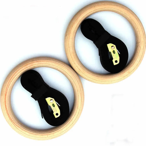 1 paia/lotto legno di 1.1 "Anello da ginnastica portatile fitness a casa