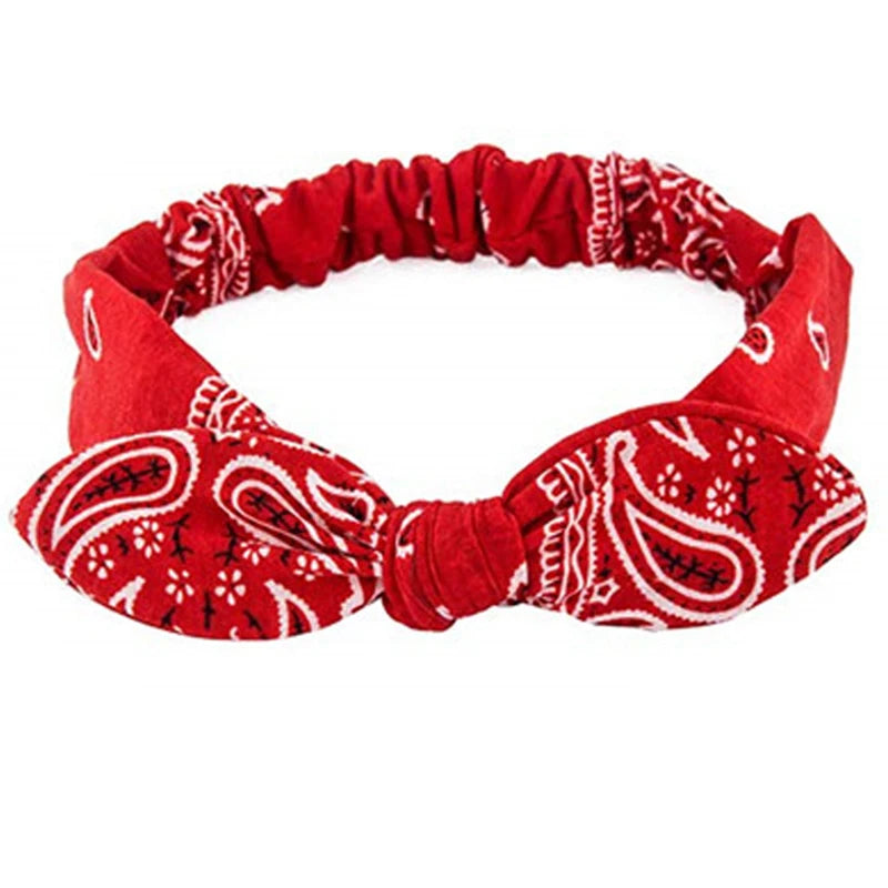 New Boho Women fasce morbide con stampa solida fasce per capelli elastiche con nodo incrociato Vintage turbante bandane fasce per capelli per ragazze accessori per capelli