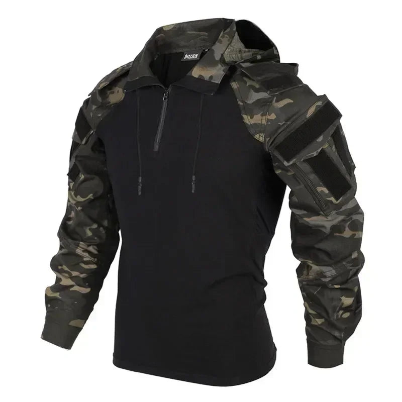 Magliette tattiche Camicie da combattimento T-shirt traspirante a maniche lunghe uomo - immagine 4