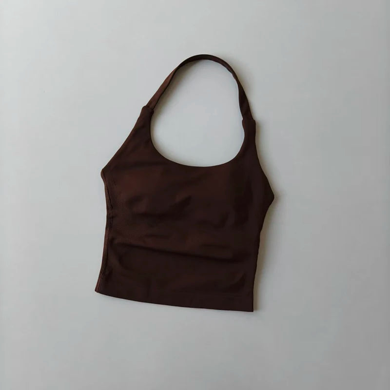 Gilet da yoga con scollo all'americana sport corsa antiurto - Coffee S - immagine 28